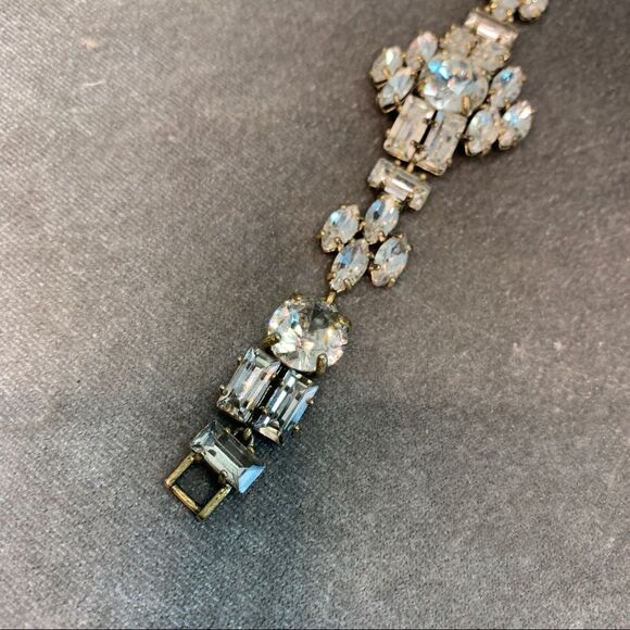 J. Crew Vintage clear crystal rhinestone bracelet - Picture 7 of 13